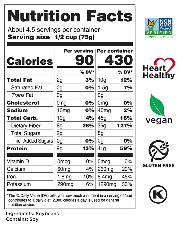Shelled Soybeans Nutrition Facts